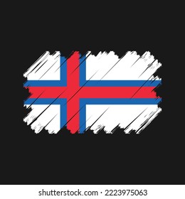 Flag of Faroe Islands vector illustration
