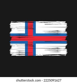Flag of Faroe Islands vector illustration