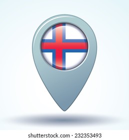 Flag of Faroe Islands, vector illustration