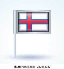 Flag of Faroe Islands, vector illustration
