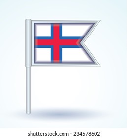 Flag of Faroe Islands, vector illustration