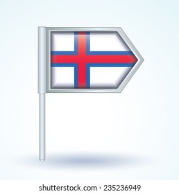 Flag of Faroe Islands, vector illustration