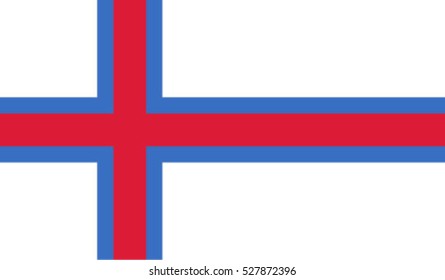Flag of Faroe Islands vector illustration