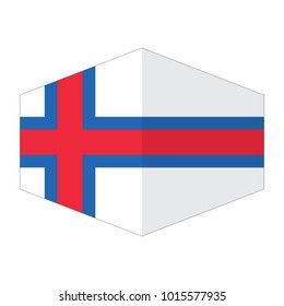 flag of Faroe Islands,vector illustration of Faroe Islands flag.