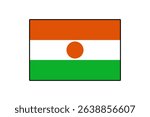 The flag features horizontal stripes of orange, white, and green, with an orange circle at the center, representing the nation of Niger, its culture, and identity.