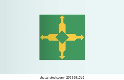 Flag of Federal District Brazil. Vector