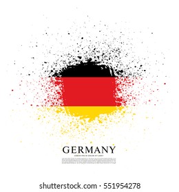 Flag of Federal Republic of Germany, brush stroke background