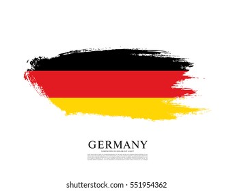 Flag of Federal Republic of Germany, brush stroke background