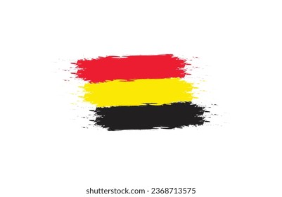 Flag of Federal Republic of Germany. Germany's tricolor brash concept. Horizontal Illustration isolated on white background.