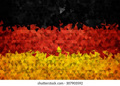The flag of the Federal Republic of Germany in vector triangular design