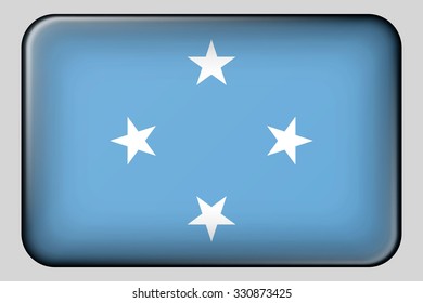 Flag of Federal States of Micronesia. Vector.