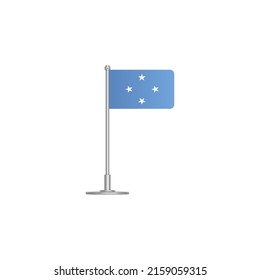 flag of Federated. flag Federated on flagpole. vector icon isolated on white background