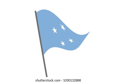 Flag of the Federated States Of Micronesia on a white background ,vector