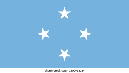 Flag of the Federated States of Micronesia a vector illustration