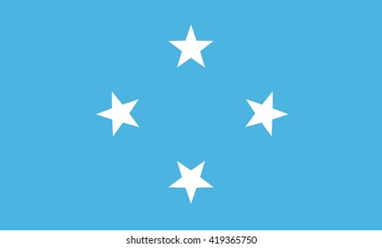 Flag of Federated States Micronesia vector image