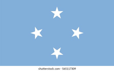 Flag of Federated States of Micronesia. Vector illustration.