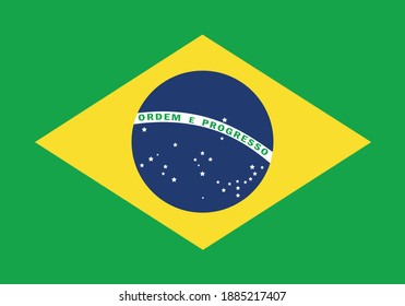 The flag of the Federative Republic of Brazil