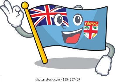 flag fiji cartoon okay with the shape