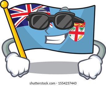 flag fiji cartoon super cool with the shape