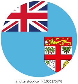 Flag of Fiji in circle