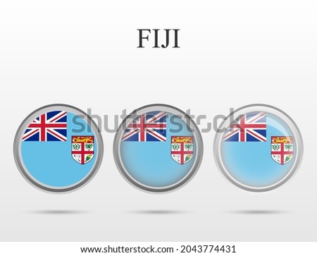 Flag of Fiji in the form of a circle
