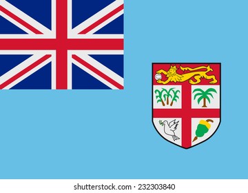 Flag of Fiji vector illustration