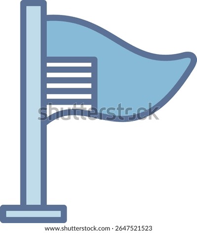 Flag Filled Blue Tone Icon