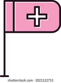 Flag Filled Vector Icon Design