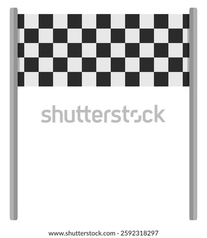 Flag finish icon for the competition isolated on white background.