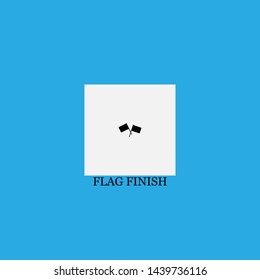flag finish icon sign signifier vector
