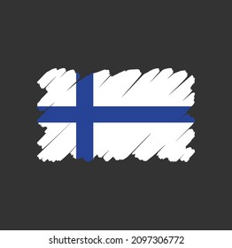 Flag of Finland, brush stroke background