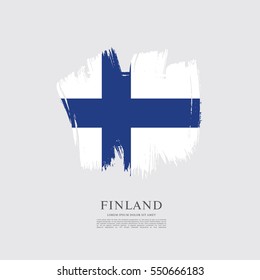 Flag of Finland, brush stroke background