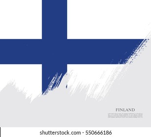 Flag of Finland, brush stroke background