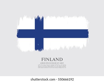 Flag of Finland, brush stroke background