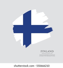 Flag of Finland, brush stroke background