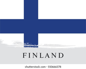 Flag of Finland, brush stroke background