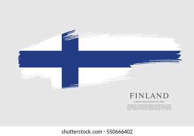 Flag of Finland, brush stroke background