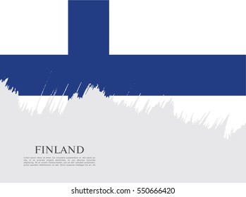 Flag of Finland, brush stroke background