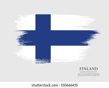 Flag of Finland, brush stroke background
