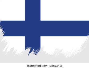 Flag of Finland, brush stroke background