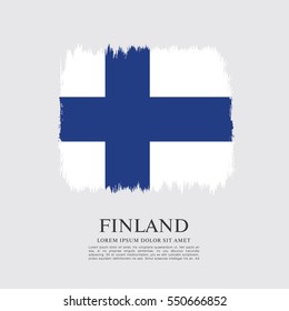 Flag of Finland, brush stroke background