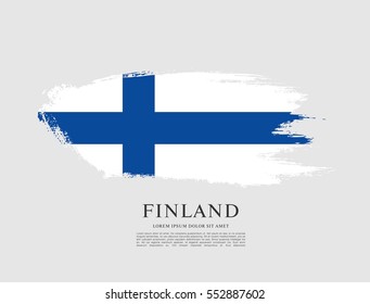 Flag of Finland, brush stroke background