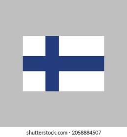 Flag of Finland color line element. Vector element for web page, mobile app, promo.  UI UX GUI design element. 