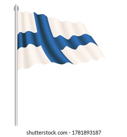 Flag of Finland country isolated on white background. EPS.file.