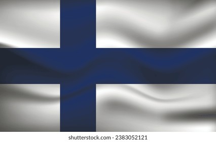 Flag of Finland. Finnish national symbol in official colors. Template icon. Abstract vector background.