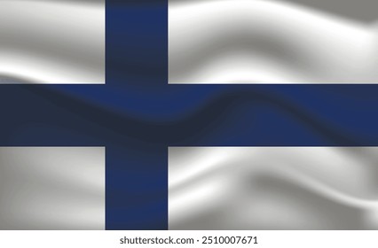 Flag of Finland. Finnish national symbol in official colors. Template icon. Abstract vector background.