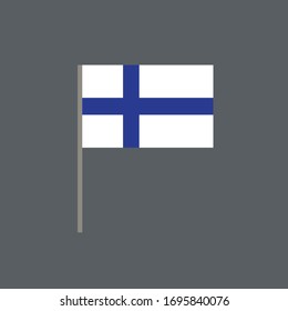 flag of Finland flat icon, vector illustration