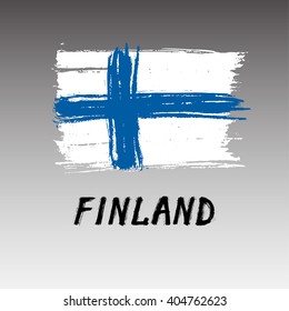 Flag Of Finland  - Grunge