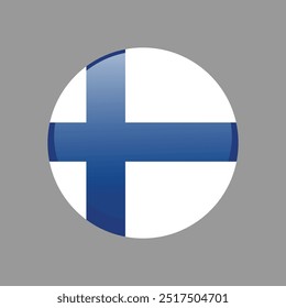 Bandera de Finlandia. Ilustración vectorial de iconos