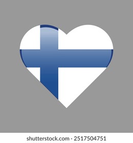 Bandera de Finlandia. Ilustración vectorial de iconos